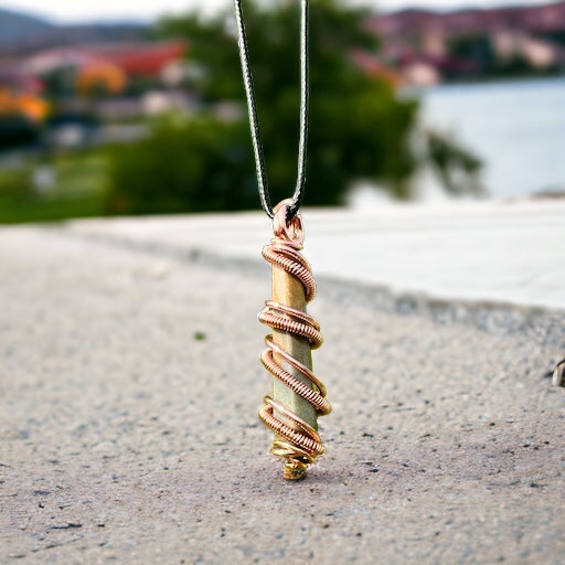 Copper Wrapped Ocean Jasper Necklace