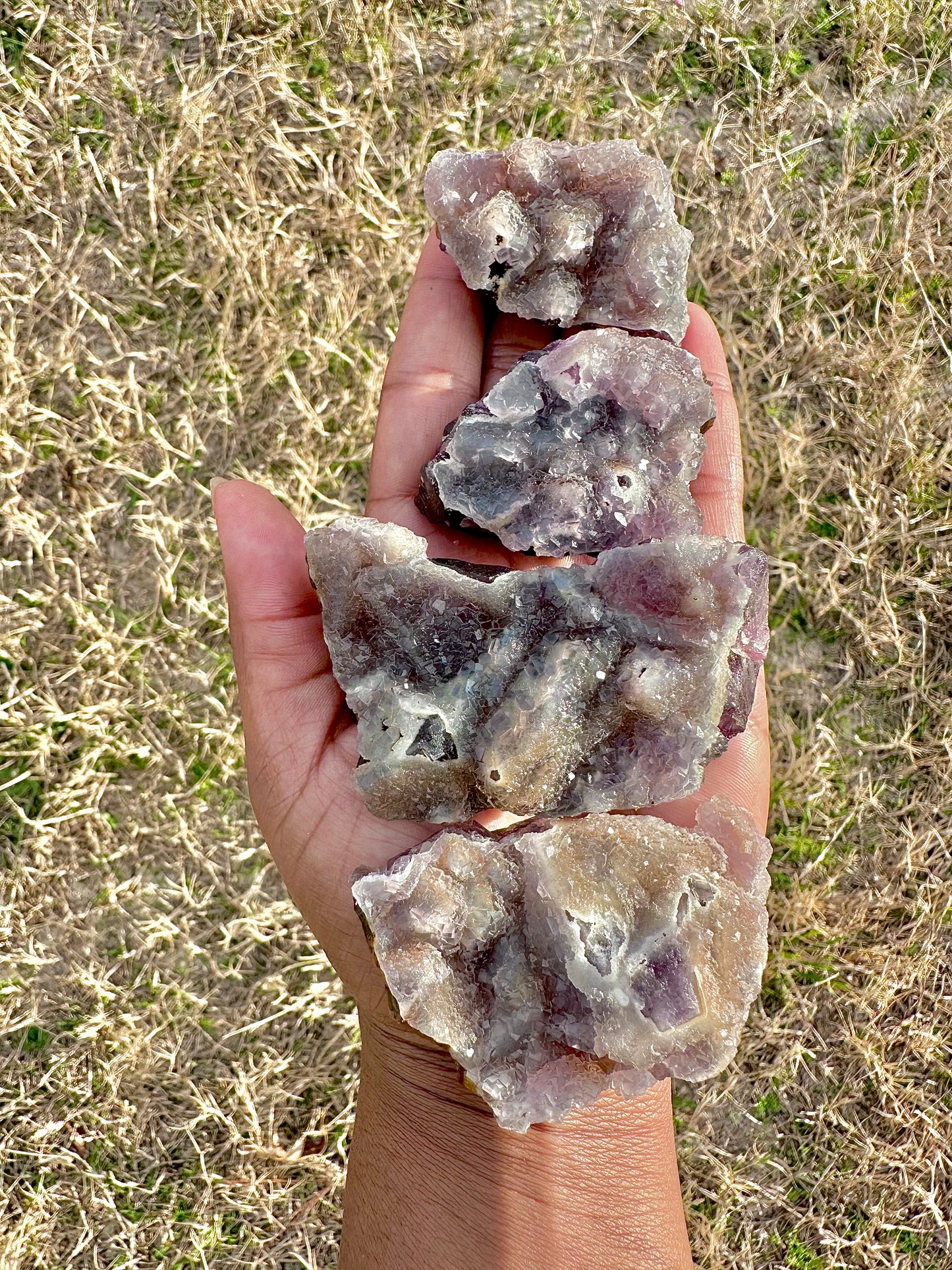 Fluorescent Fluorite, Sphalerite, Quartz and Chalcedony Specimen (uv reactive)