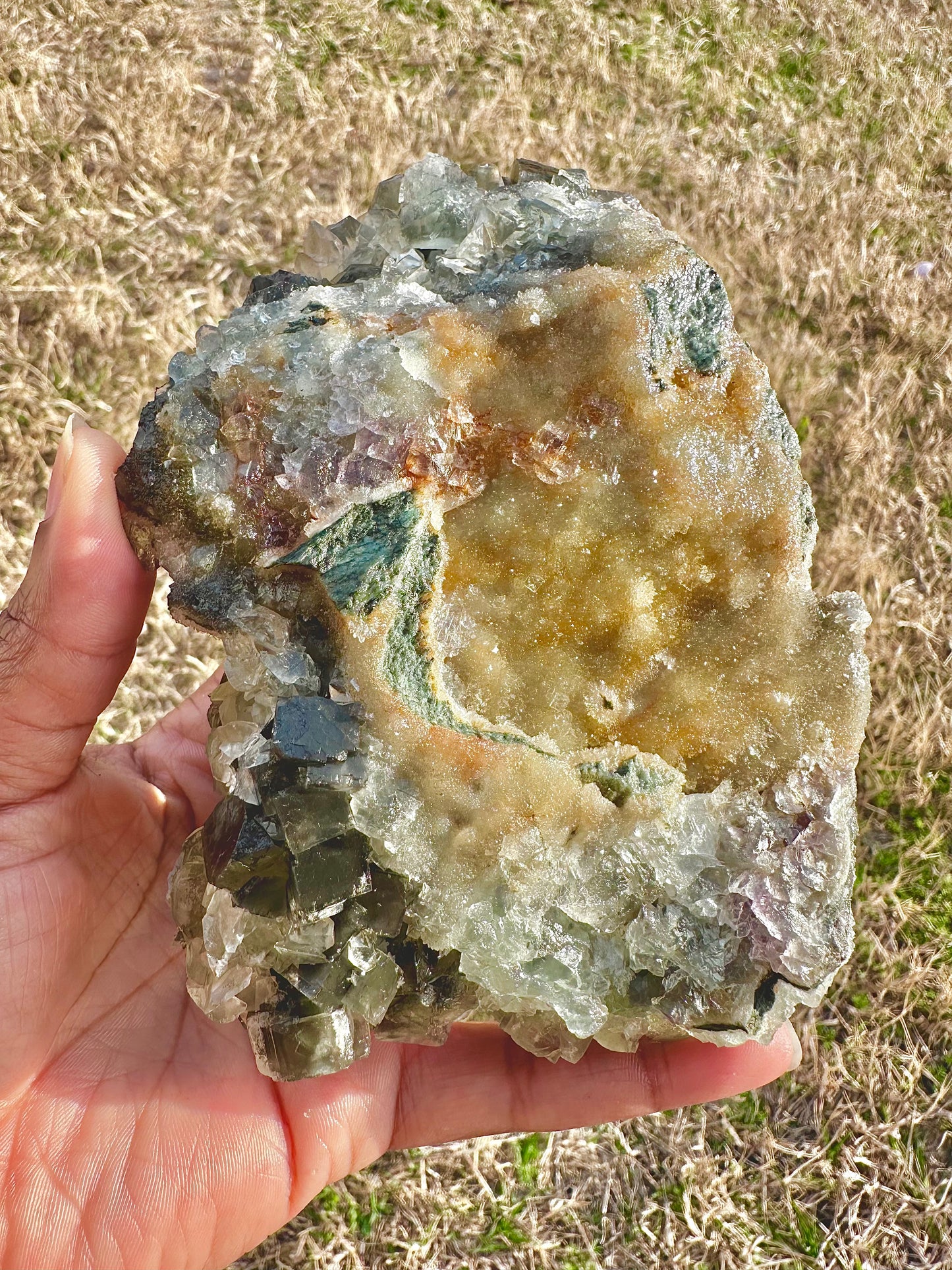 Uv Reactive Sphalerite and Fluorite Large Specimen