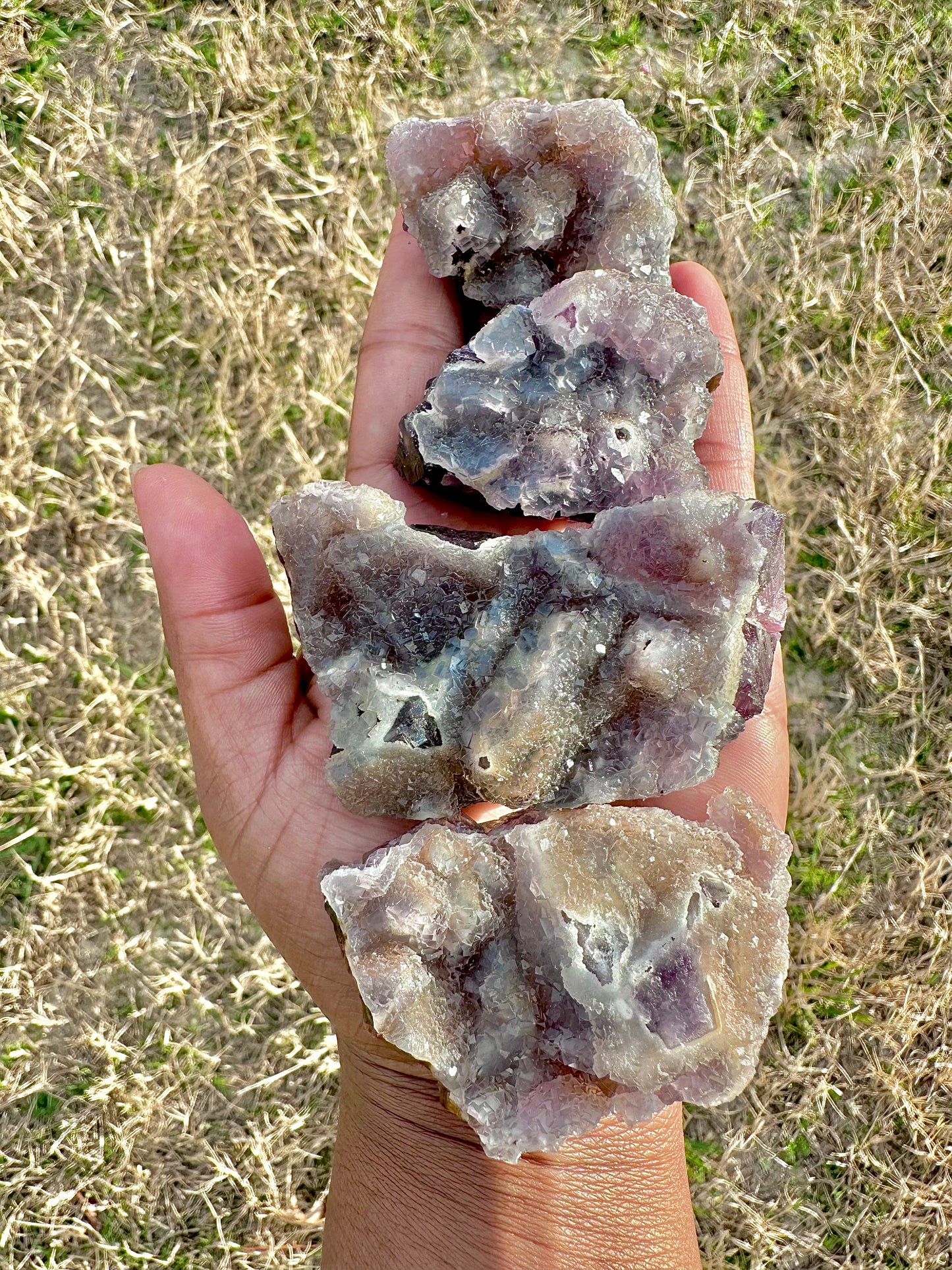 Fluorescent Fluorite, Sphalerite, Quartz and Chalcedony Specimen (uv reactive)