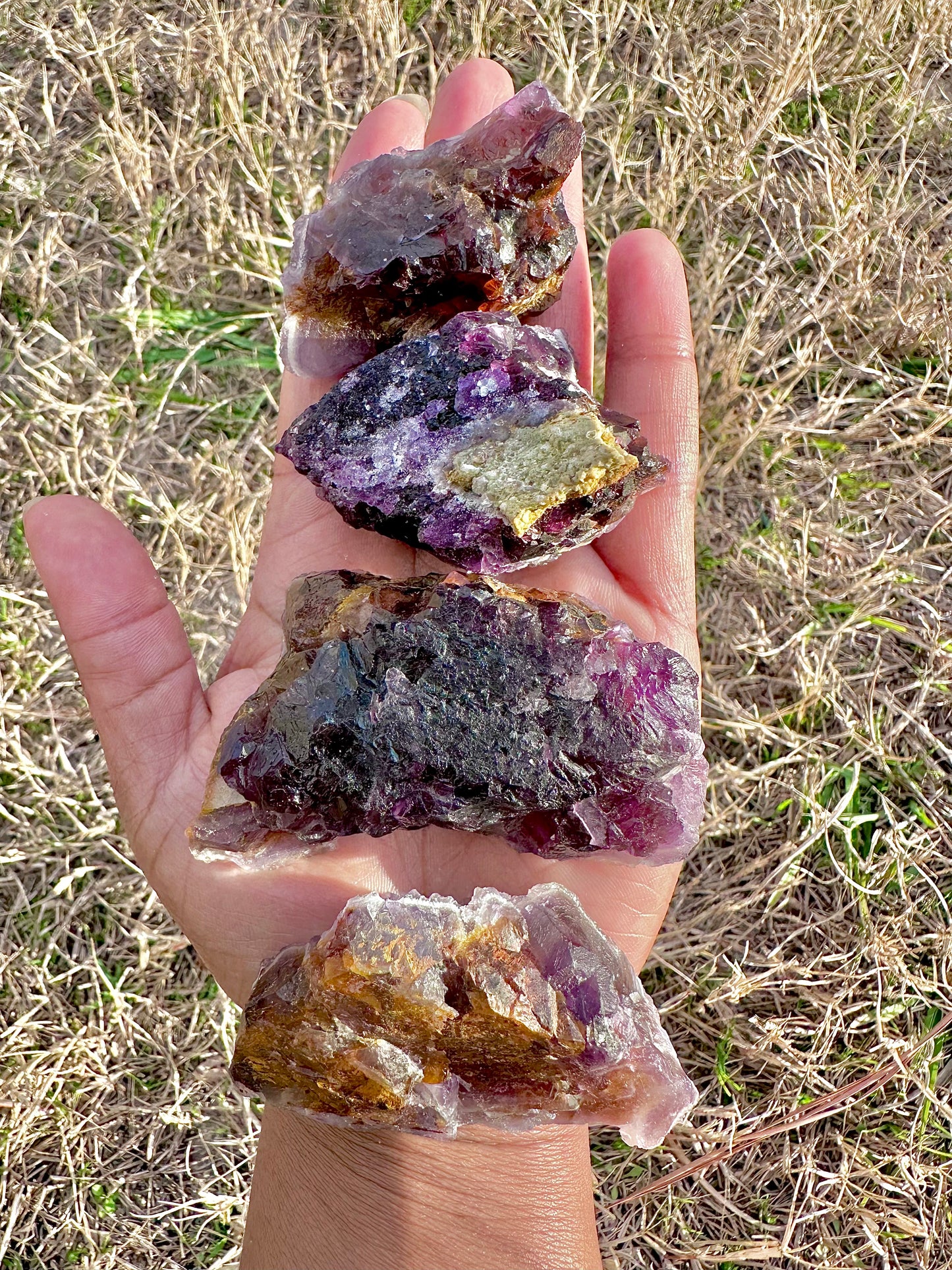 Fluorescent Fluorite, Sphalerite, Quartz and Chalcedony Specimen (uv reactive)